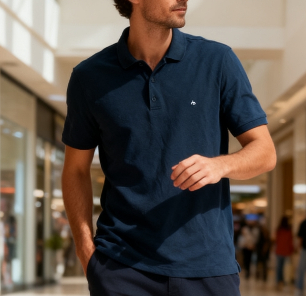 rag & bone Black Polo Shirt Size L Men's Cotton Stretch Designer Casual Shirt